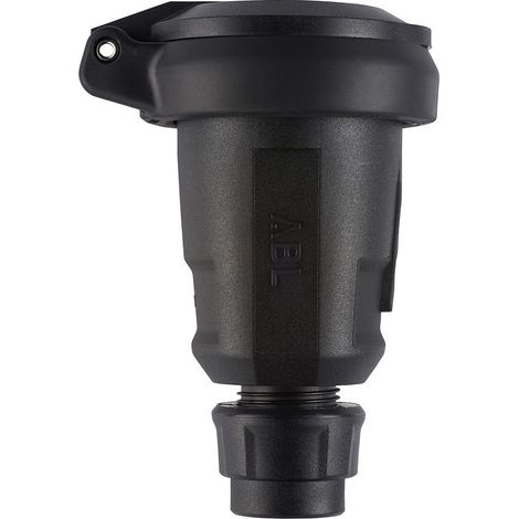 ABL Schutzkontakt-Kupplung Hightech 1580, 16A 250V IP54, Elamid, Schwarz (1/2)