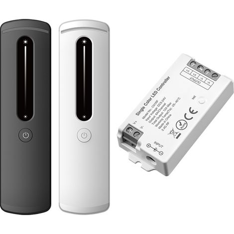 2.4 GHz monochrome controller for brightness adjustment + magnetic touch remote control C01RF+RC07RFB