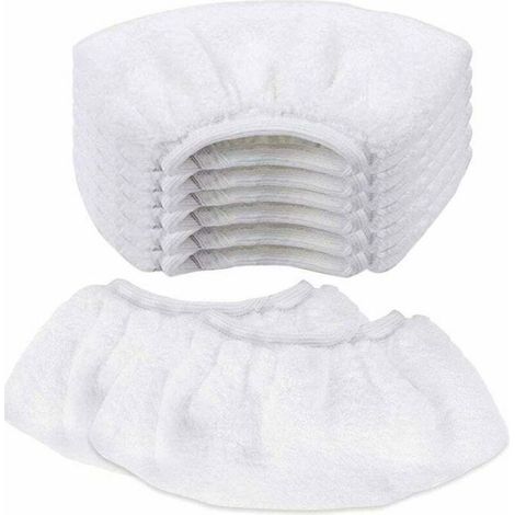 Bonnette Microfibre - Pour Buse à Main de Nettoyeur Vapeur - Compatible avec SC1 SC2 SC3 SC4 SC5 - 8 Pièces