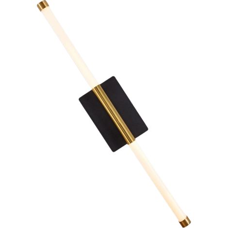 Neo – moderne LED-Wandleuchte, Messing, Schwarz, 60 cm (1/3)