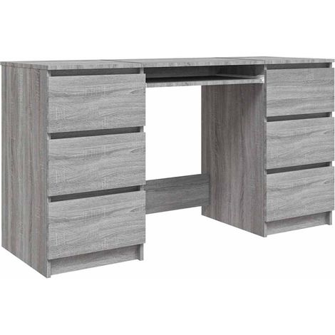 vidaXL Scrivania Grigio Sonoma 140x50x77 cm in Legno Multistrato (1/5)