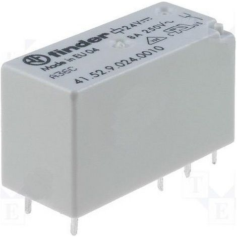 relé finder 41.52.9.024.0010 doble contacto 8A 24V DC