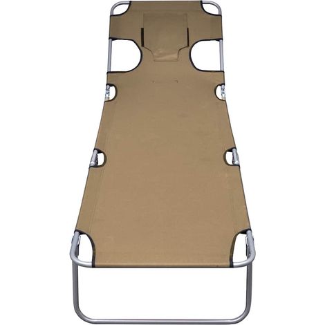 Maison Exclusive - Tumbona plegable con cojín de cabeza y respald (1/5)
