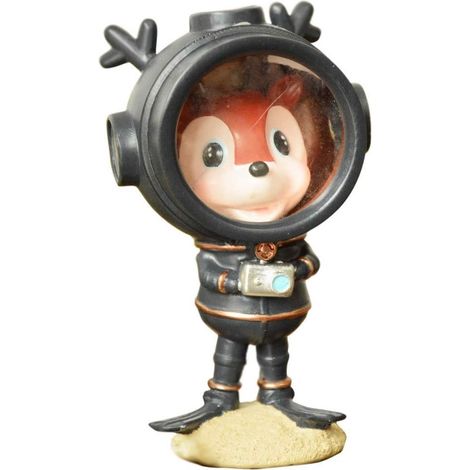 Statuetta decorativa Cerbiatto Subacqueo 15 cm Resina