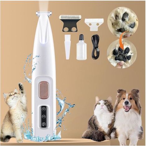 Recortadora de patas mejorada para perros y gatos con luz LED y cuchilla 18 mm más ancha (blanca) (1/5)