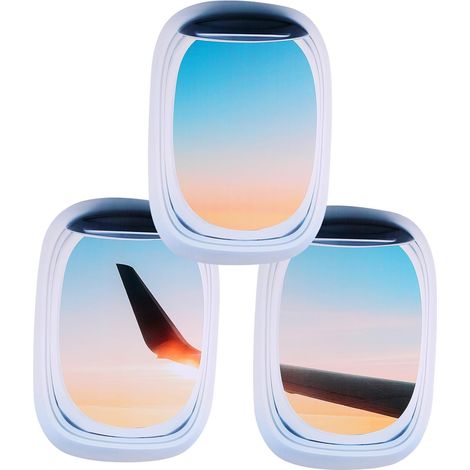 Lot de 3 stickers décoratifs pour fenêtre motif hublot 3D en (1/5)