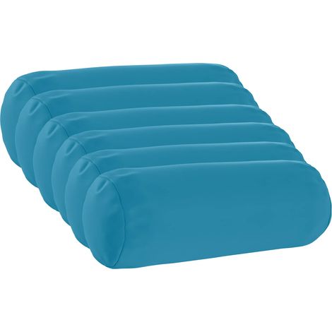 vidaXL Federa 6 pz HEERLEN Azzurro Diam. 15 x 40 cm Poliestere (1/5)