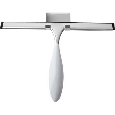 Grattoir à vitres de douche et de salle de bain, design ergonomique avec poignée confortable et fixation renforcée, nettoyeur tout usage de 25 cm pour fenêtres, miroirs et carrelage (1/5)