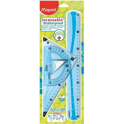 MAPED Kit 3 Instruments Incassables Flex BLEUS