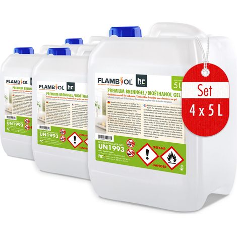 4x 5 L FLAMBIOL® Premium Brenngel