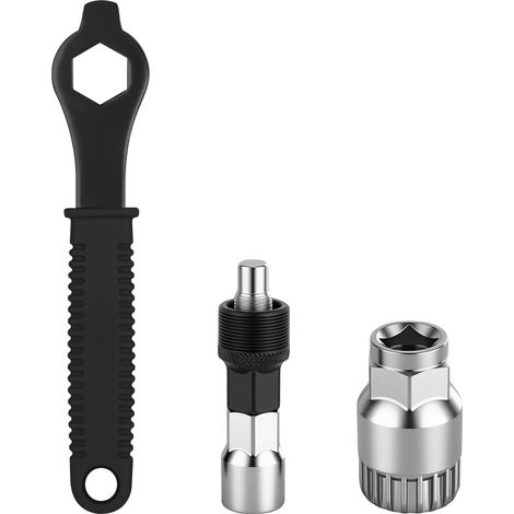 Extracteur de Manivelle de Pédalier de Vélo, Demonte Extracteur Pedalier, Outil Réparation de Vélo Démonte Pédalier VTT avec Clé, Trousse de Réparation pour Enlever La Manivelle de Vélo (1/5)