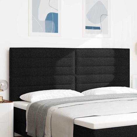 LED Kopfteil mit LED-Lichtleisten Schwarz 200 cm Stoff (1/5)