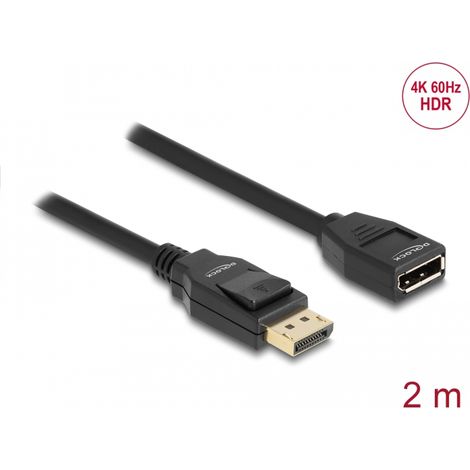 Delock Alargador DisplayPort 1.2 4K 60 Hz 2 m