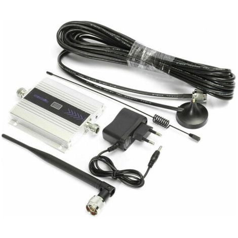 Amplificateur de signal GSM 900MHz – Répéteur 2G 3G 4G – Gain Uplink 55dBi, Downlink 60dBi – Antenne externe et interne incluses