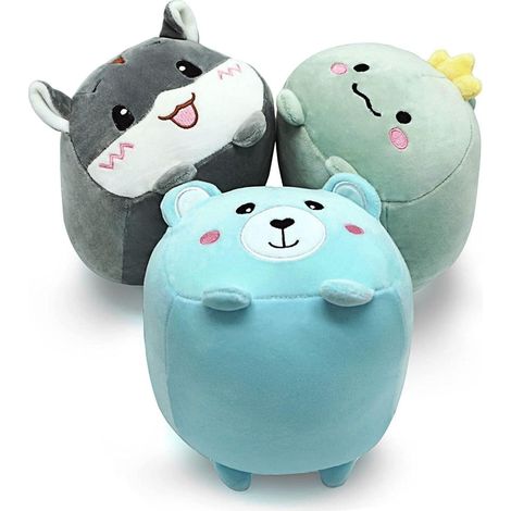 Coussin Peluche Hamster Dinosaure Ours, Oreiller Chat Mignon, Cale Long pour Canapé Lit, Cadeau Enfant Garçon Fille (1/5)