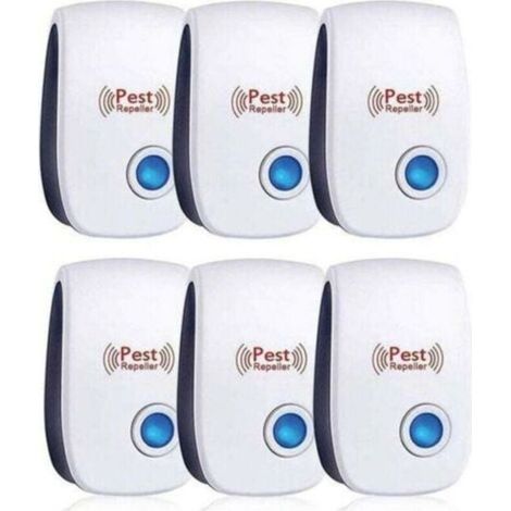 Répulsif à ultrasons pour souris, lot de 6, efficace contre les souris, rats, mouches, moustiques, insectes nuisibles, araignées et cafards, sûr et non toxique (1/3)