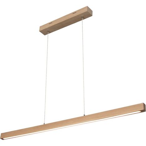 Suspension en Chêne Huilé Design Contemporain avec Variateur Tactile SMAL 1 LED (1/2)