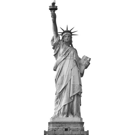 papier peint panoramique statue de la liberté gris - ESTAhome (1/5)