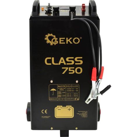 Geko CLASS 750 LCD Cargador Arrancador de Baterías 12V 24V
