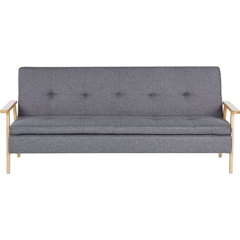 Schlafsofa 3-Sitzer TJORN Stoff Grau