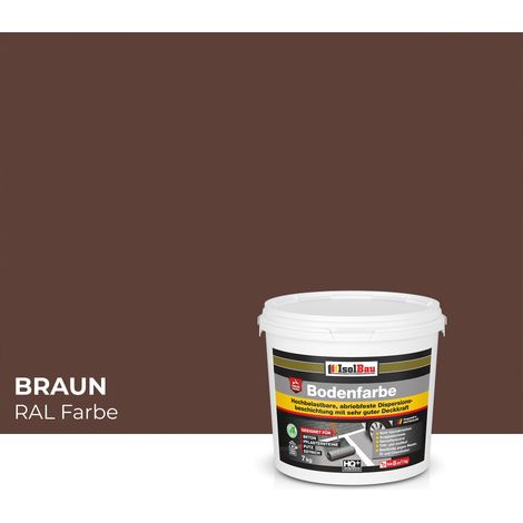 Pintura vial IsolBau para hormigón, color marrón, 7 kg. (1/5)