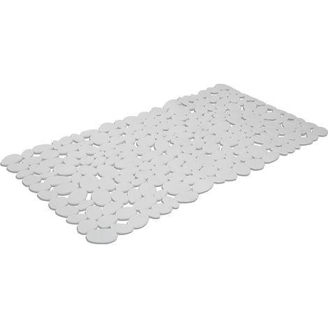 Tappeto vasca grigio antiscivolo pvc sassi rettangolare mod. Bali