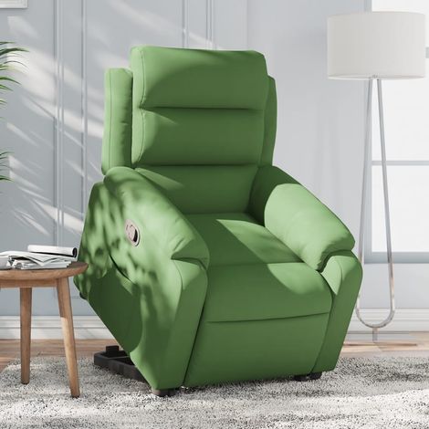 vidaXL Sillón reclinable elevable terciopelo verde claro (1/5)