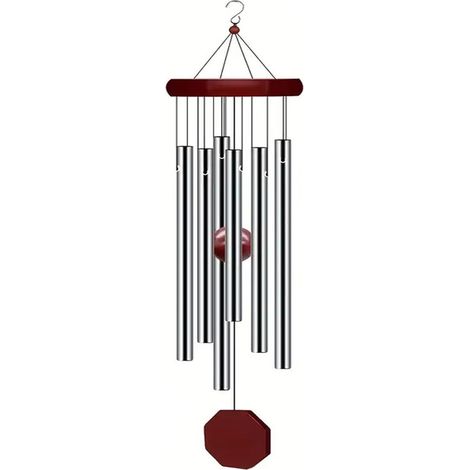 Carillon 70 cm Carillon Vent Musical Carillon Vent 6 Tube Aluminium Carillon a Vent Carillons éoliens Métal Bells éolien Cloches (1/4)