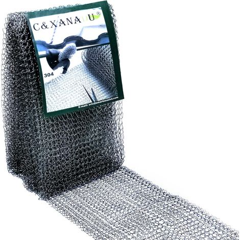 C&Xanadu Rat Anti-Rodent Mesh, Stainless Steel Woven Wire, Rodent Control Mesh Hole Blocker, Filling Cloth for Pest Prevention, (2.5m) (1/5)