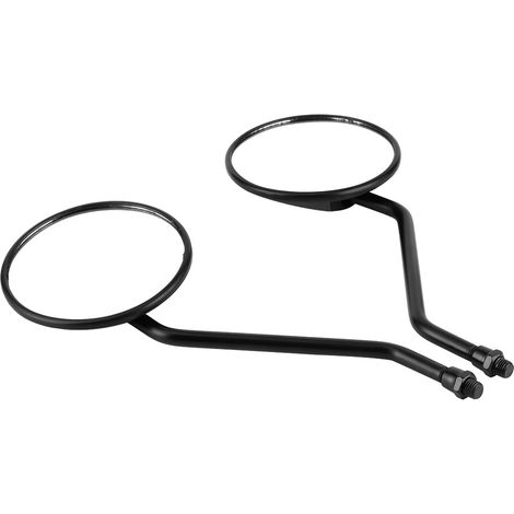 Universelle runde schwarze Motorrad-Seitenspiegel, 10-mm-Gewinde, 1 Paar, Rückspiegel (1/5)