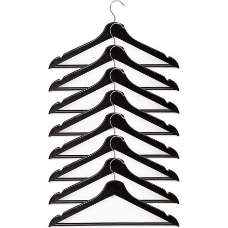 Holzkleiderbügel schwarz Variante 8'er Pack-MYW53953-2-neu
