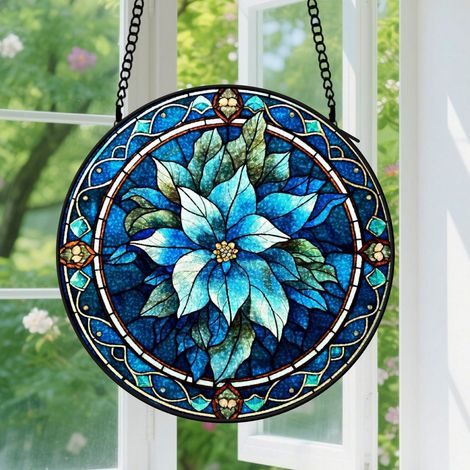 9cm Attrape-soleil fleur en vitrail – Décoration maison et jardin – Cadeau idéal pour les passionnées de jardinage – Cadeau d'anniversaire pour elle, maman ou grand-mère – Idée cadeau ou échange de ca (1/5)