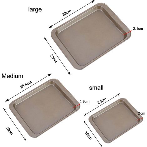 Rechteckige Metallbackform für Brot und Kuchen, vielseitige und robuste Backform, goldfarbenes DIY-Utensil, 24 x 18 cm (1/5)