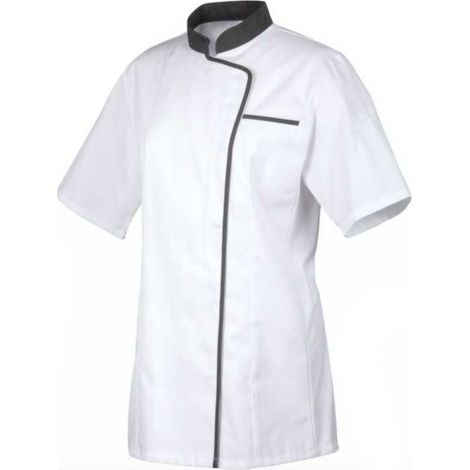 Veste Cuisine manches courtes Femme Robur EXPRESSIONMC Blanc / Gris XL