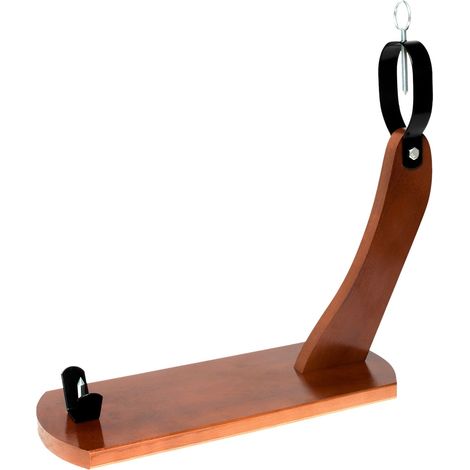 BUARFE jamonero gondola lacado eko , Jamonero Góndola Lacado Eco. -Hecho en madera con herrajes de hierro lacado con pinchos de acero. -Cabezal ajustable a cualquier jamón, con tor (1/2)