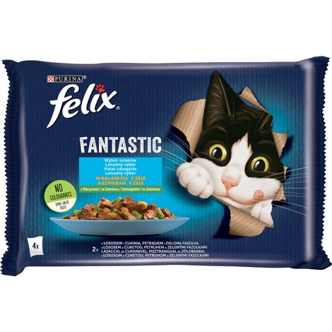 Aliment pour chat Felix Fant poisson/légumes 4 x 85 g (1/2)
