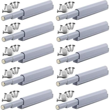 Fermeture magnétique push-open Karteo 10pcs POM Néodyme réglable 86x10x15mm pour placard cuisine