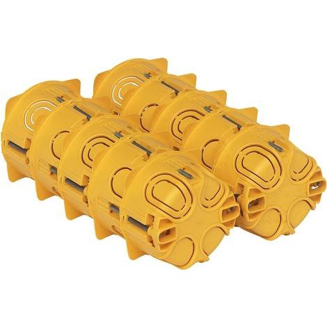 Boîte Encastrement Batibox - Pour Cloisons Sèches - Pour Plaque de Plâtre, Contreplaqué, Bois & Tôle - Profondeur 40 mm - Diamètre de Perçage 67 mm - Lot de 10 (1/5)