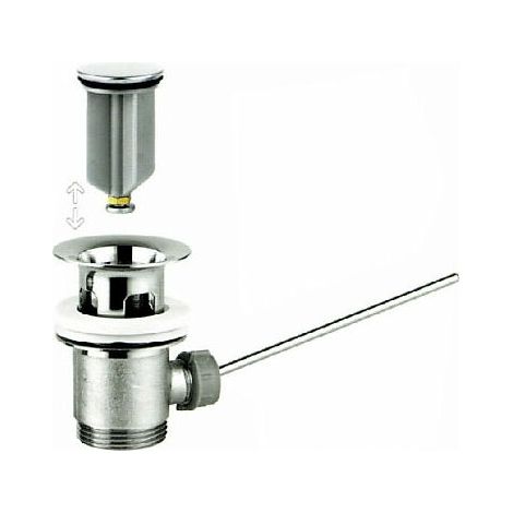 Bonde de lavabo à tirette certifiée NF – Raccord 1' 1/4 – Bouchon escamotable – Installation facile pour drainage efficace