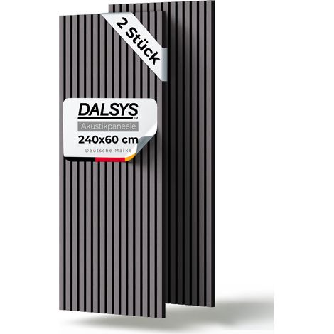 Dalsys Akustikpaneel - 240x60cm 2 Stück Grau (1/5)