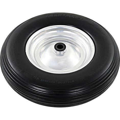 Roue de brouette avec axe plein PU 4.00-8 390 mm (1/5)