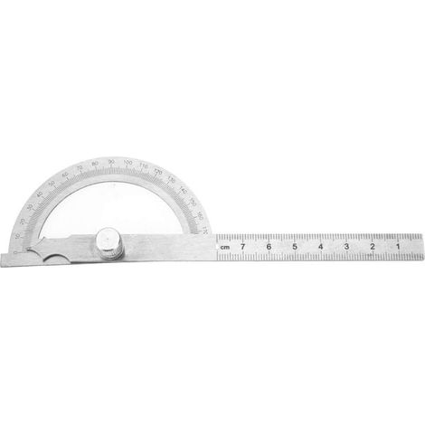 Rapporteur d'angle en acier inoxydable, règle de jauge de Angle Finder d'angle inclinomètre numérique 0-180 degrés 15cm