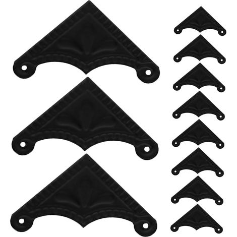 20 protections d'angle décoratives en métal noir, pour coins de table (1/5)