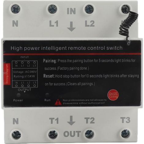 Interrupteur Commande Distance AC 380V Triphasé Moteurs Pompes Contrôle Sécurisé et Pratique Industriel (1/5)