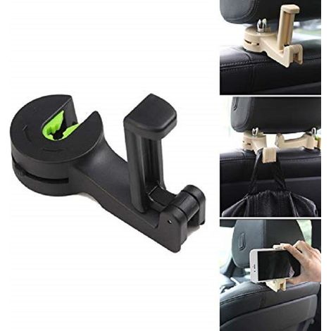 TRADE SHOP - Gancio Sedile Posteriore Auto Supporto Poggiatesta Borsa Telefono Maniglia Buste -