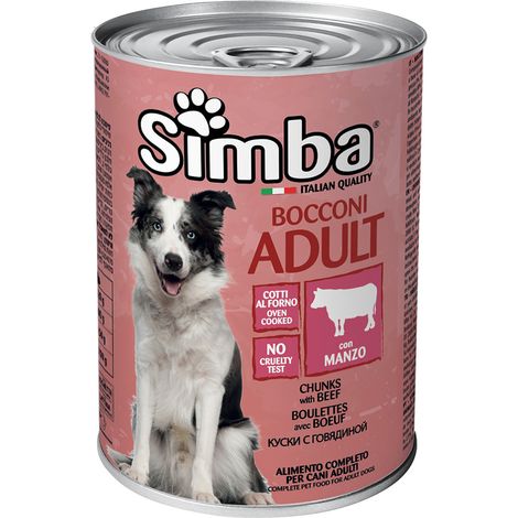 BOCCONI PER CANI 'SIMBA' manzo - gr 415- 24 pezzi  - MONGE
