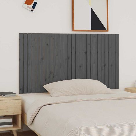Tête de lit murale,Panneau de lit,Décoration murale Gris 166x3x90 cm Bois massif de pin XZZ31697 (1/5)