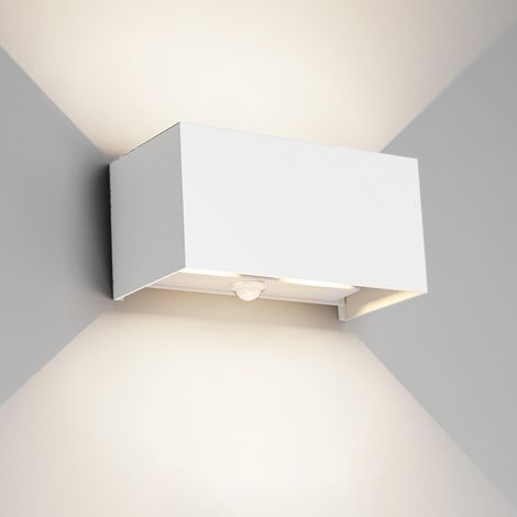 Applique murale extérieure 24 W avec détecteur de mouvement, IP65, blanc naturel 4000 K,éclairage mural pour couloir/allée en aluminium, Blanc(1PC) (1/5)