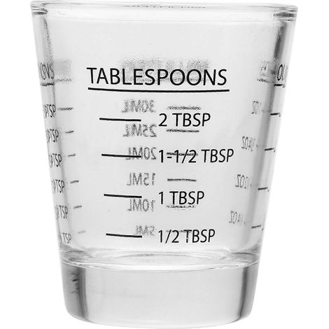 Verre doseur de 30 ml pour expresso, avec graduation, outil de mesure de cuisine (noir) (1/5)