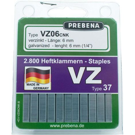 Prebena Heftklammern im Blister VZ06CNK-B P = 2800 Stck. (1/2)